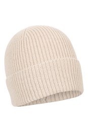 Merino Beanie Hat Beige