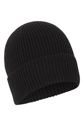 Merino Beanie Hat Black