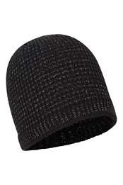 Wodoodporna, odblaskowa czapka o drobnym wzorze Czarny