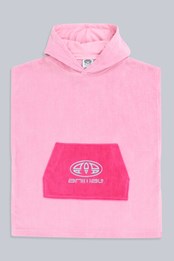 Hayley Kids Towelling Poncho Pink