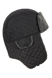 Brunswick Quilted Trapper Hat Charcoal