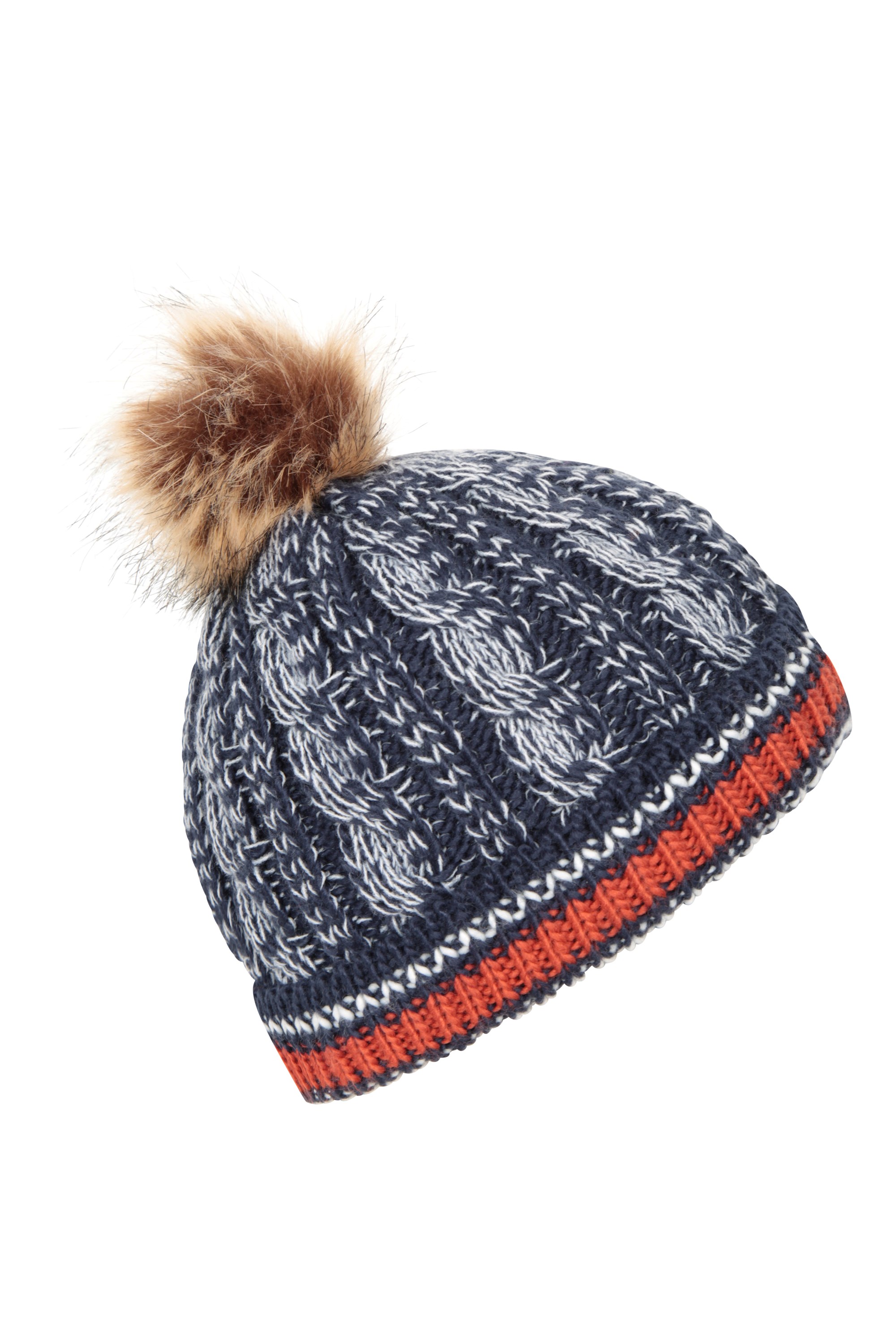 Mountain Warehouse Mountain Warehouse Childs Woollen Hat With Ear Covers Bobble & Tassels Fur Lined 