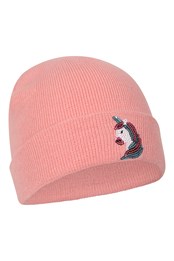 Sequin Kids Knitted Beanie Pink