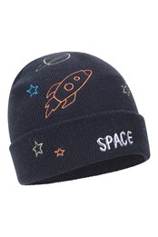 Galaxy - haftowana czapka dziecięca Granatowy