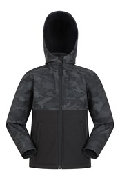 Exodus Kids Camo Print Softshell Black Camo
