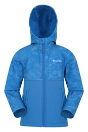 Exodus Kids Camo Print Softshell Cobalt