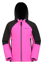Electric Kids Panelled Softshell Jacket Bright Pink