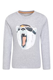 Polar Bear - dziecięca koszulka z bawełny organicznej Szary