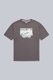 Animal Octavia Womens Organic Wave T-Shirt Dark Grey
