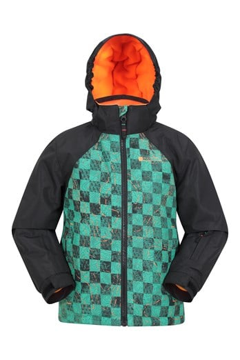 Mogal II Printed Kids Ski Jacket Khaki