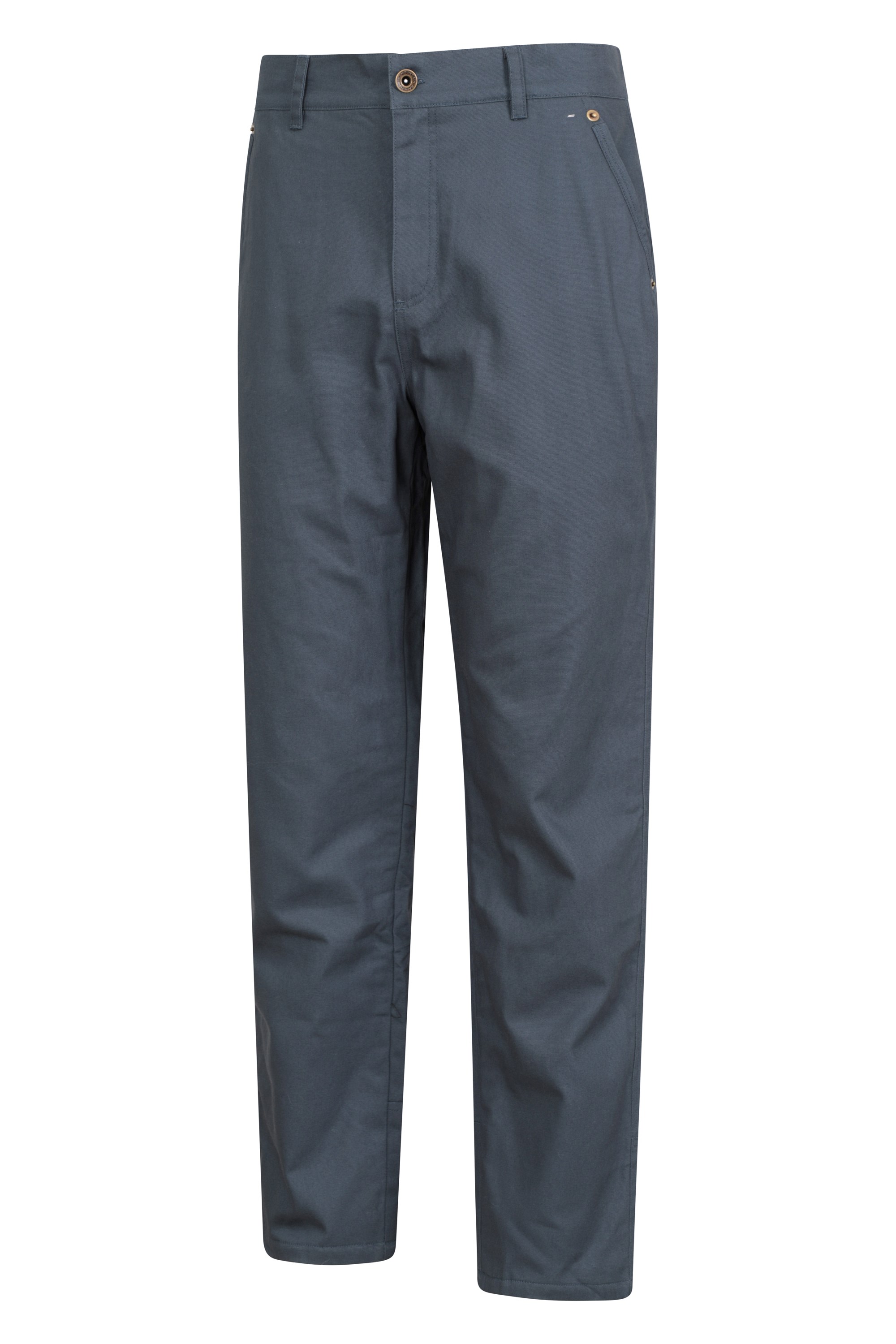 Mens Fleece Lined Dress Pants Windproof Insulated Plain-Front
