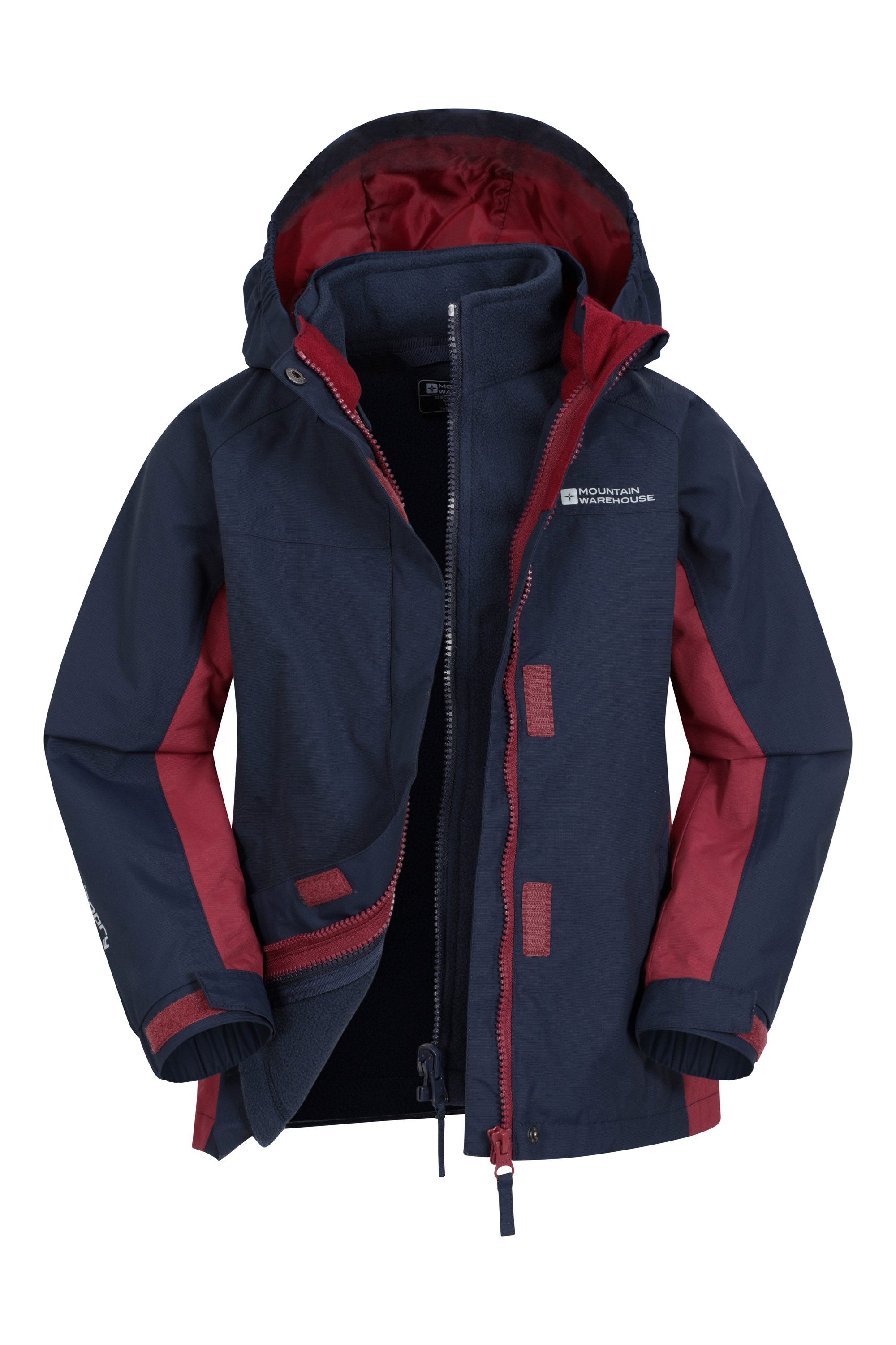 Burgundy waterproof jacket top