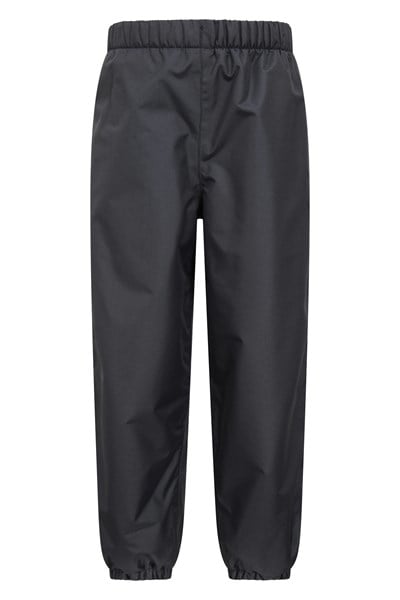 Ripstop Kids Waterproof Fleece Lined Trousers - Black