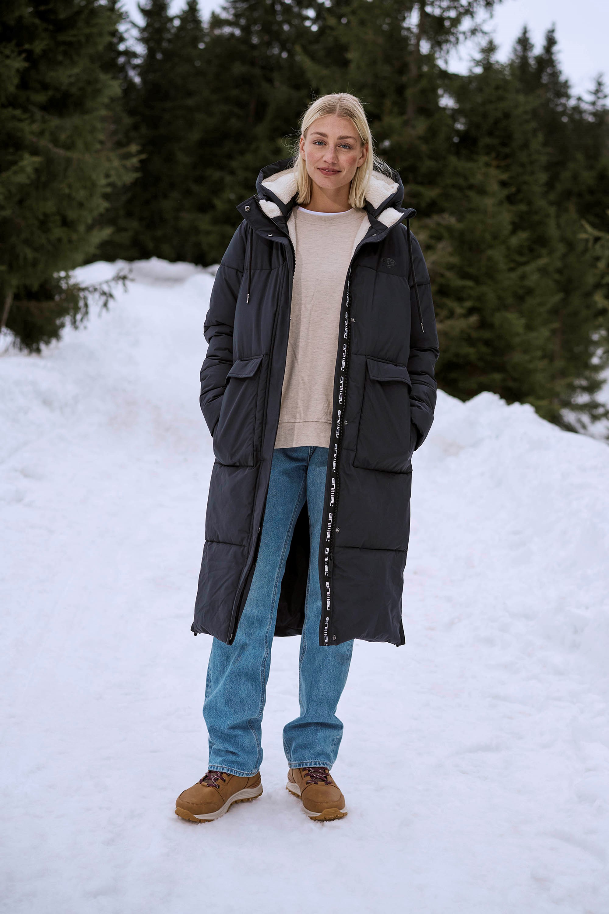 Ladies longline parka clearance