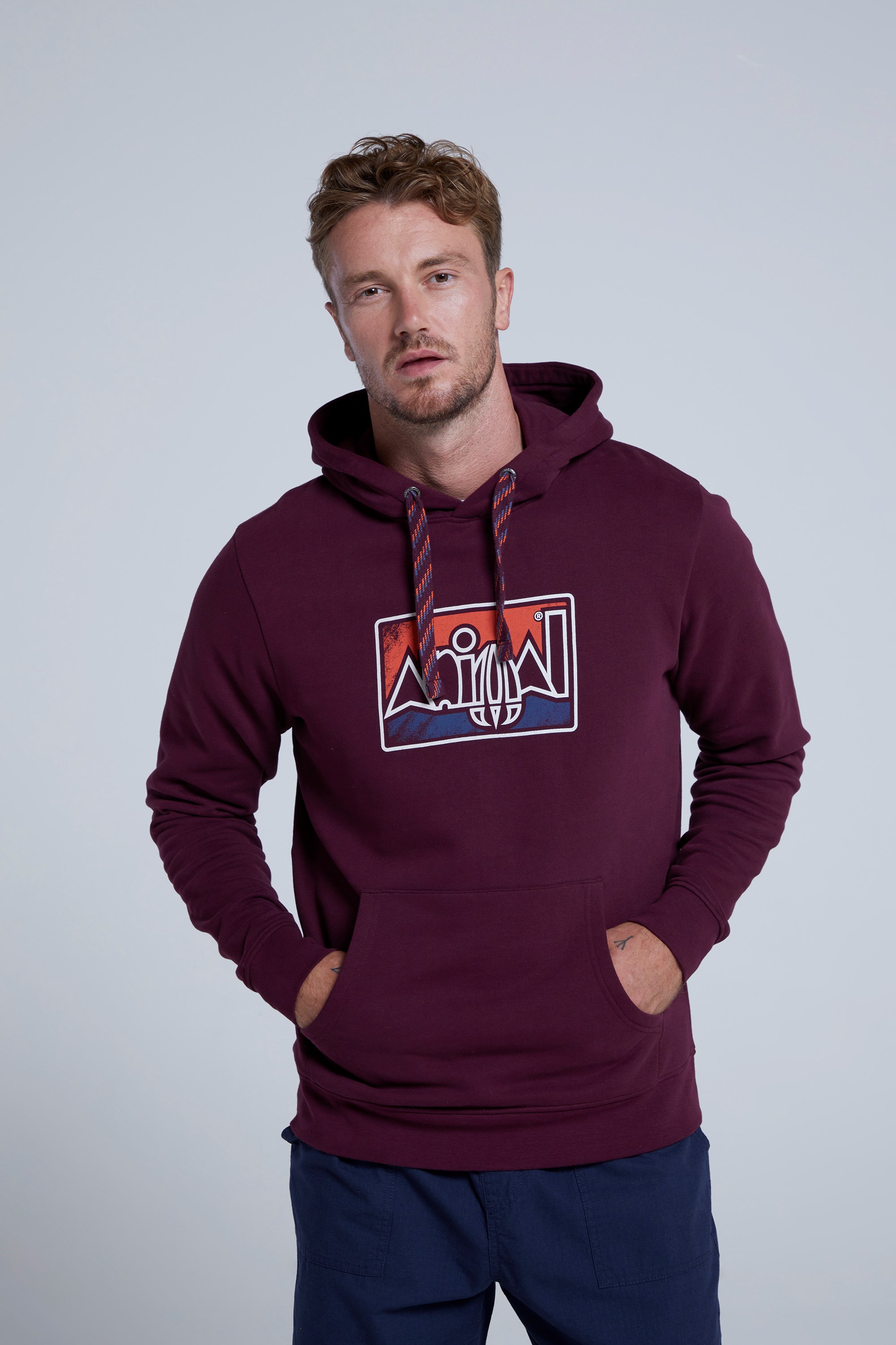 Animal Men s River Print Hoodie 100 Cotton Male Cosy Sweatshirt