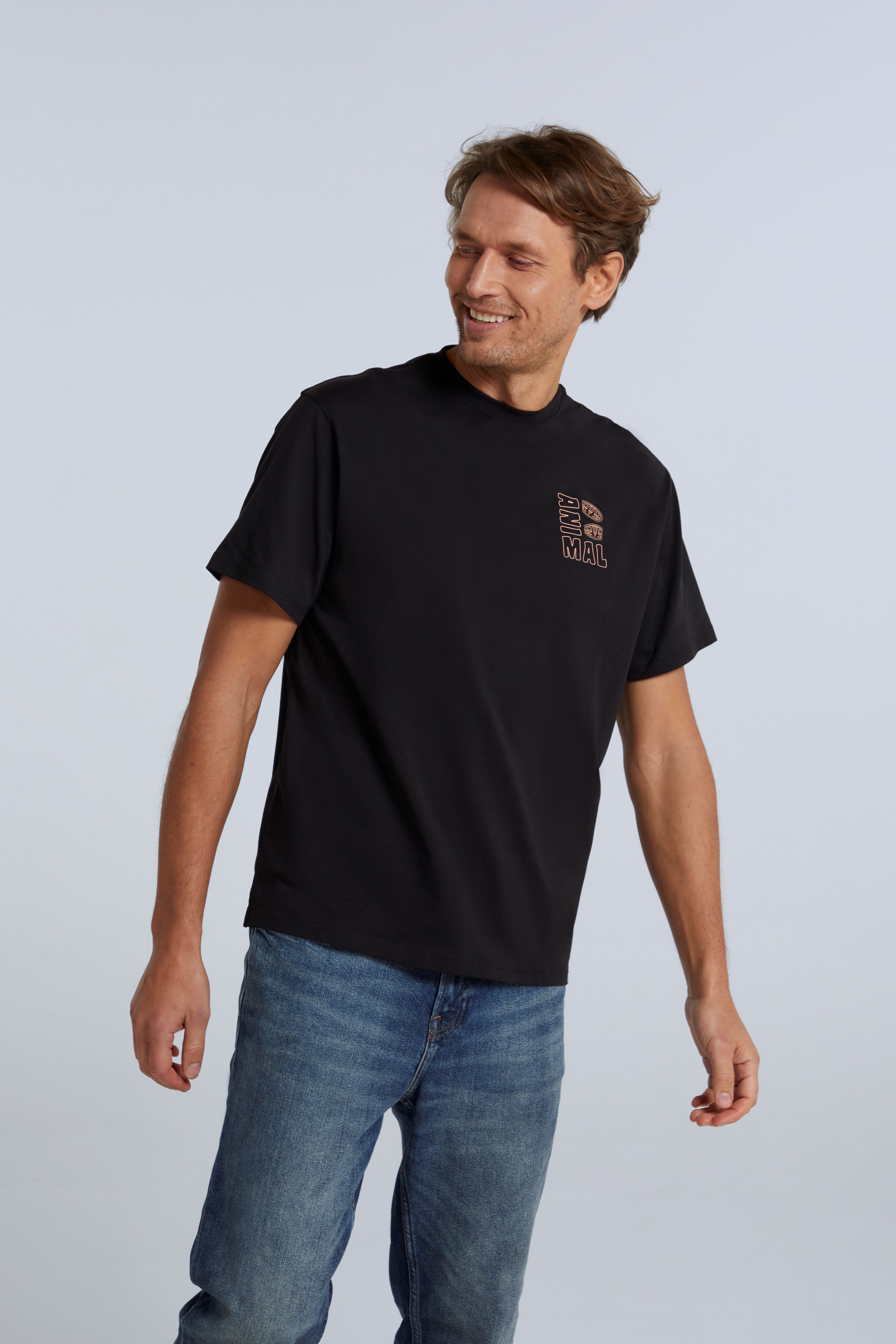 Chase Mens Organic Relaxed T-Shirt Black
