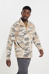 Woodland Mens Button Up Fleece Camouflage