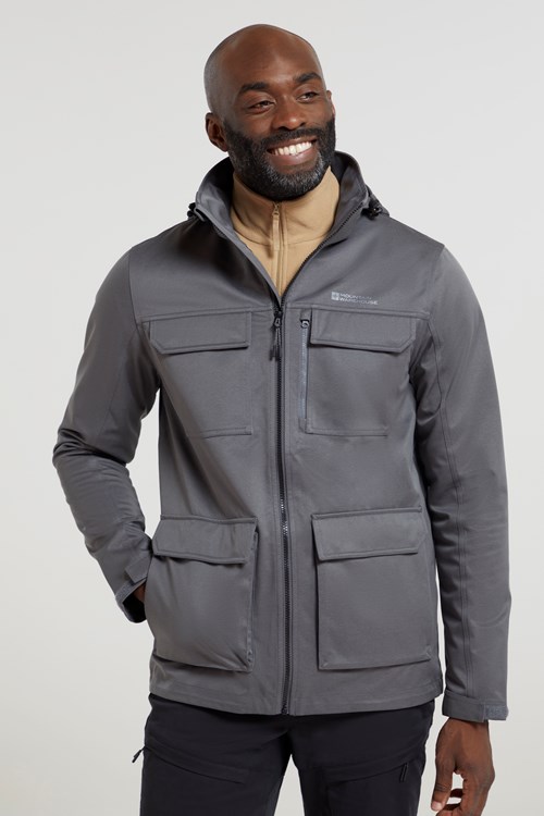 Mountain Warehouse Stellar Mens Windproof Softshell Jacket - Grey | Size L