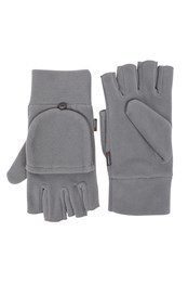 Polartec Fleece Flip Top Mittens Charcoal