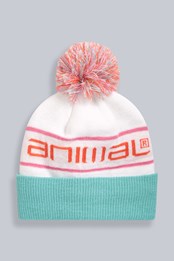 Animal Carly góra damska czapka z materiałów pochodzących z recyklingu Biały