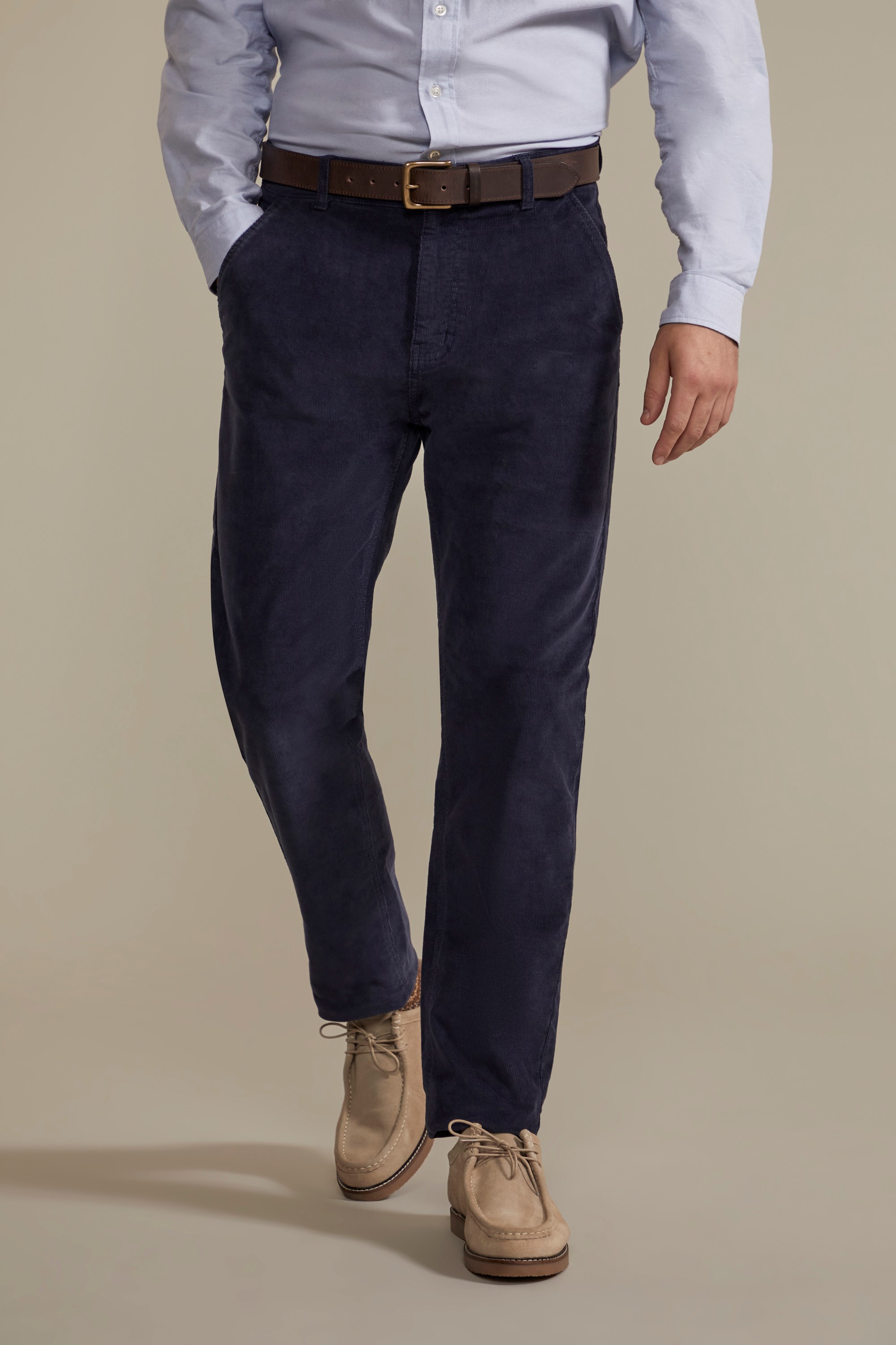 Navy Blue Corduroy Trousers  Mens Country Clothing  Cordings