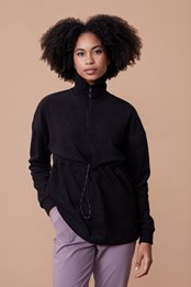 Central Womens Roller-Neck Fleece Black