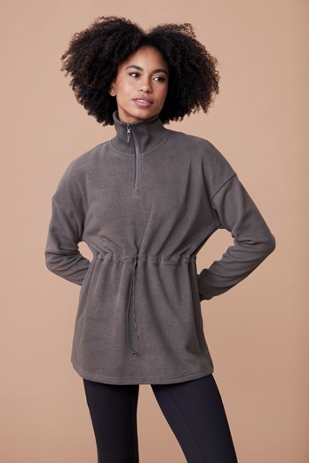 Central Womens Roller-Neck Fleece Khaki