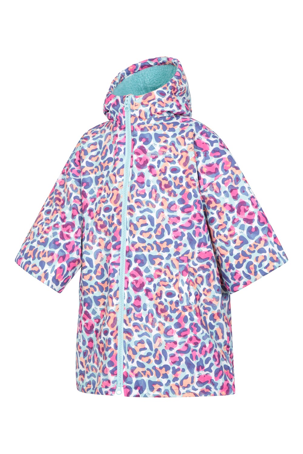 Mountain Warehouse Kids Tidal Printed Changing Robe Boys Girls Waterproof Jacket - Picture 37 of 48