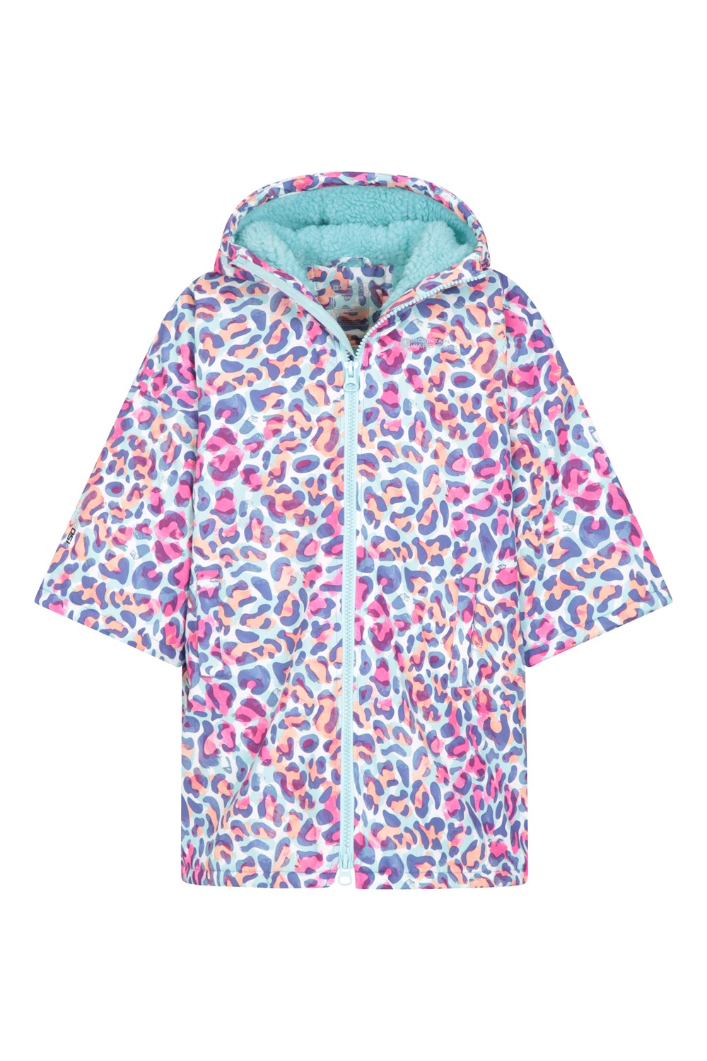 Mountain Warehouse Kids Tidal Printed Changing Robe Boys Girls Waterproof Jacket - Picture 38 of 48