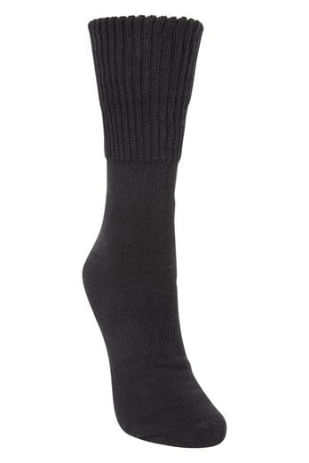Womens Double Layer Antichafe Walking Socks Black