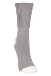 Double Layer Womens Walking Socks Light Grey
