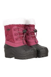 Arctic Junior Adaptive Waterproof Snow Boots Dark Pink