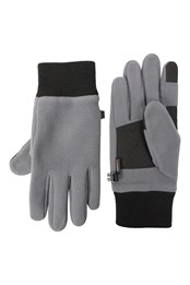 Womens Polartec Touch Screen Gloves Charcoal