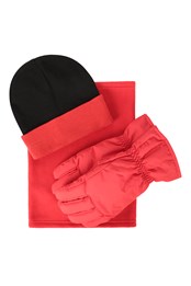 Mens Snow Accessories Set Active Red