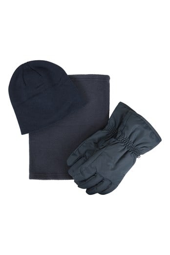 Mens Snow Accessories Set Navy