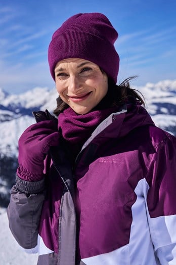 Womens Snow Accessories Set Dark Purple