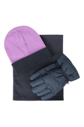 Womens Snow Accessories Set Lilac