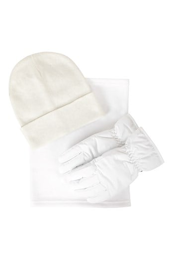 Womens Snow Accessories Set White