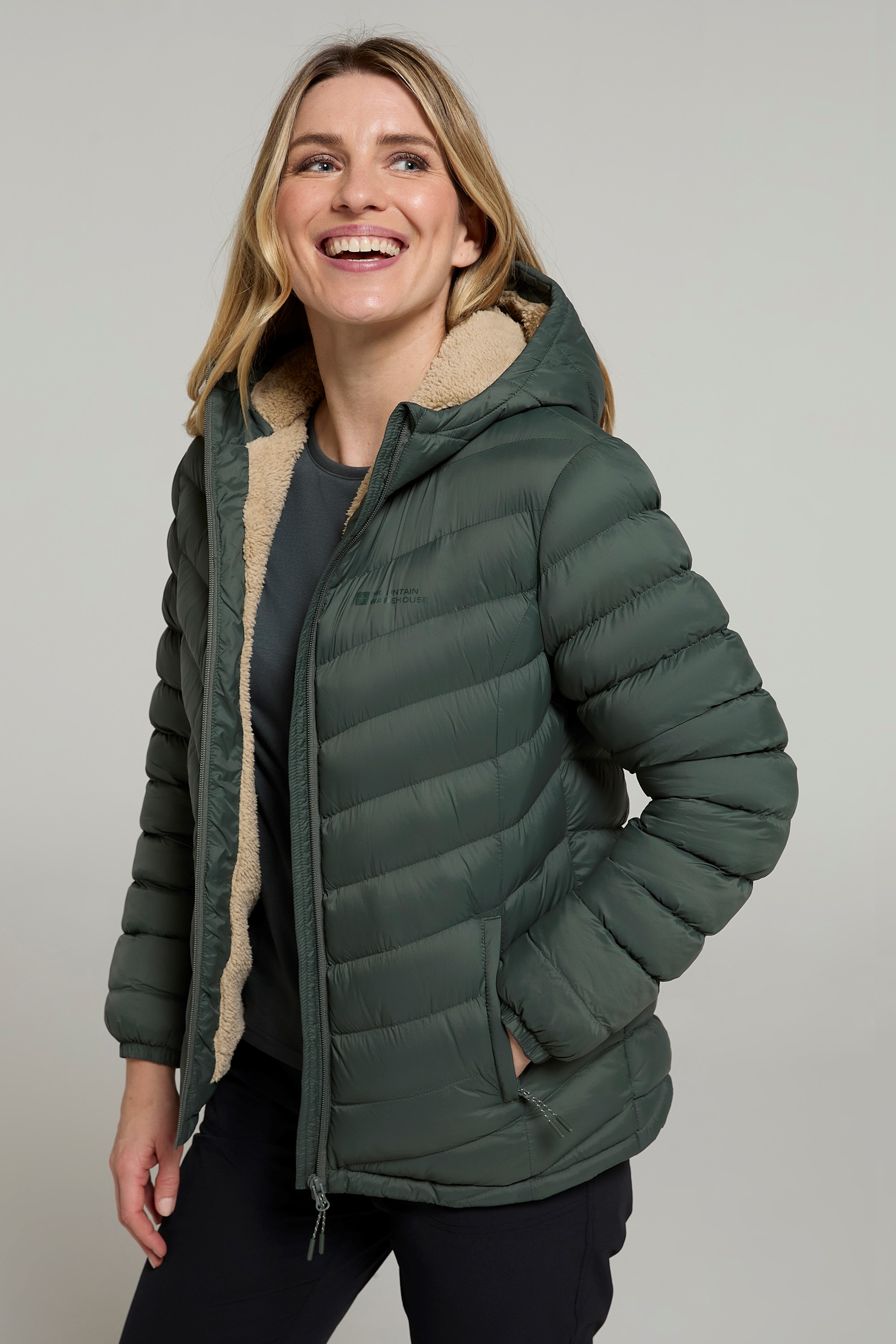 Fur lined winter coat online