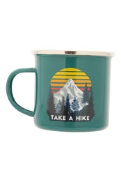 Mug en émail « Take A Hike » Bleu Teal