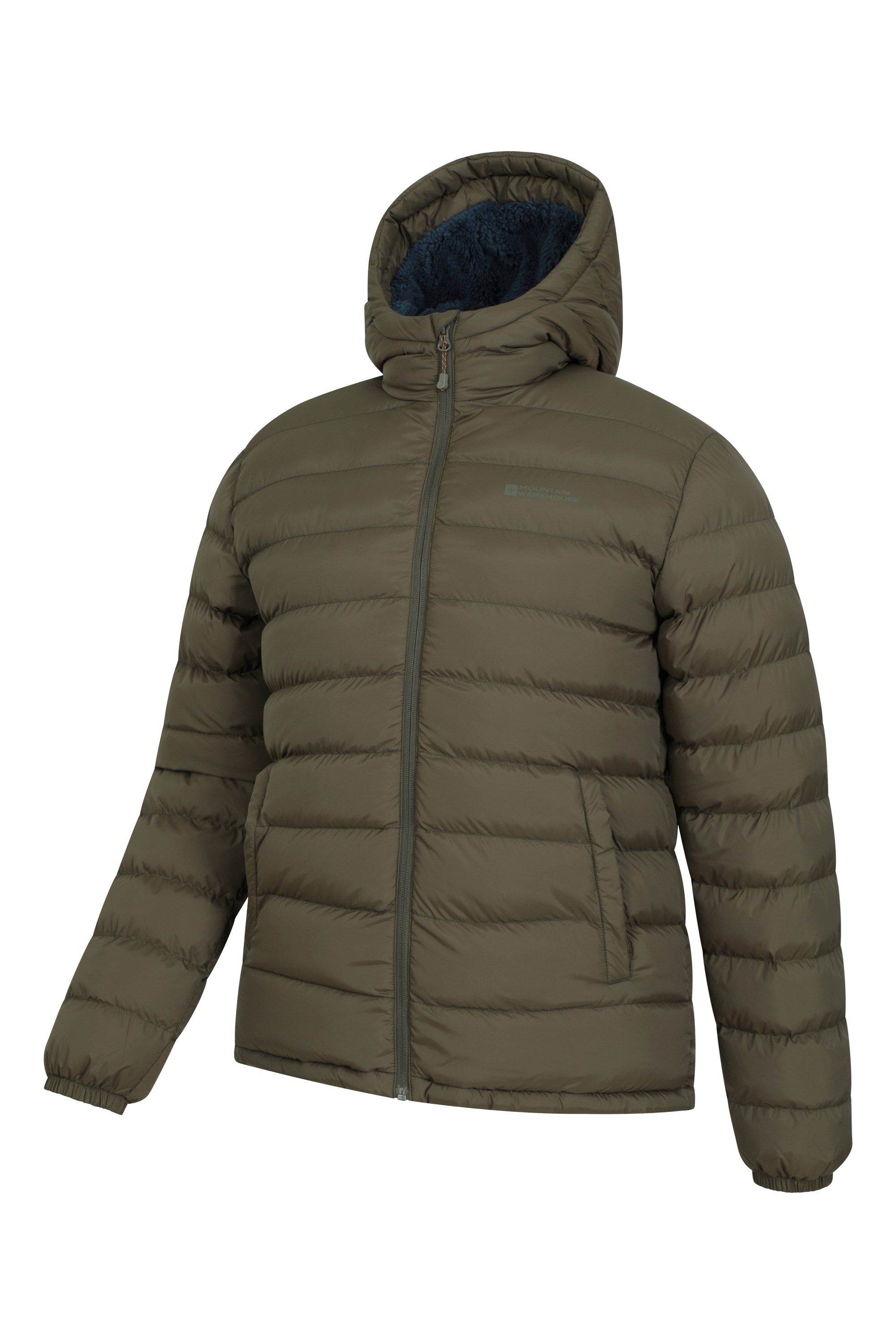 Mens Down Jacket With Fur Lined Hood