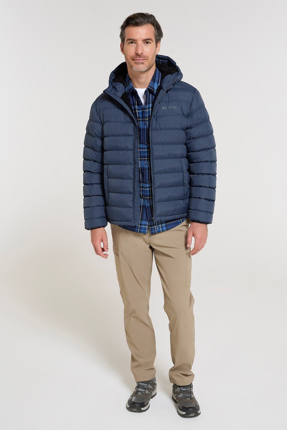 Mountain Warehouse Seasons Men's Fur Lined Padded Jacket Microfibre Insulation - Picture 33 of 54