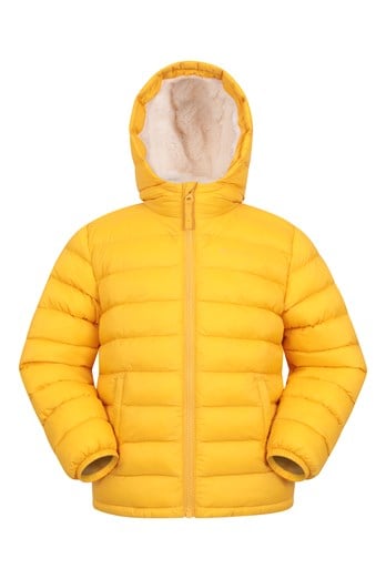 Seasons Fur-Lined Kids Insulated Jacket Mustard