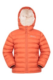 Seasons Fur-Lined Kids Padded Jacket Orange