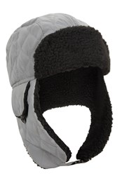 Reflective Kids Water-Resistant Trapper Hat Grey