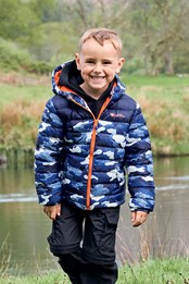 Seasons Printed Kids Padded Jacket Orange