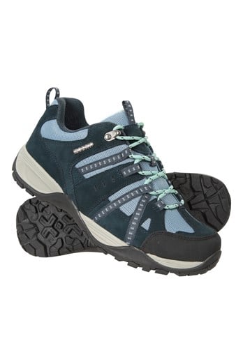 Direction II Womens Wide-Fit Waterproof Walking Shoes Navy
