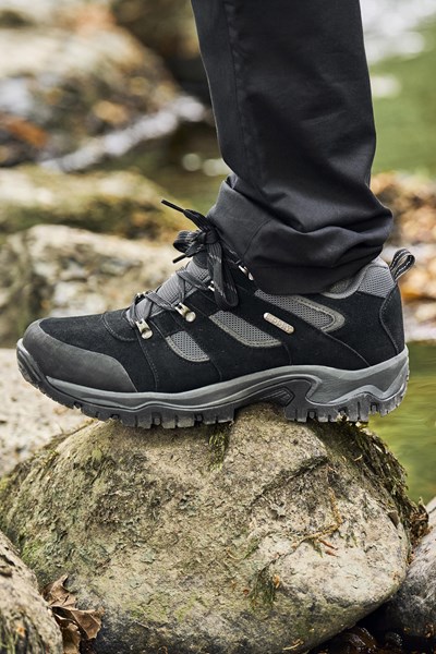 Voyage Mens Waterproof Walking Shoes - Charcoal