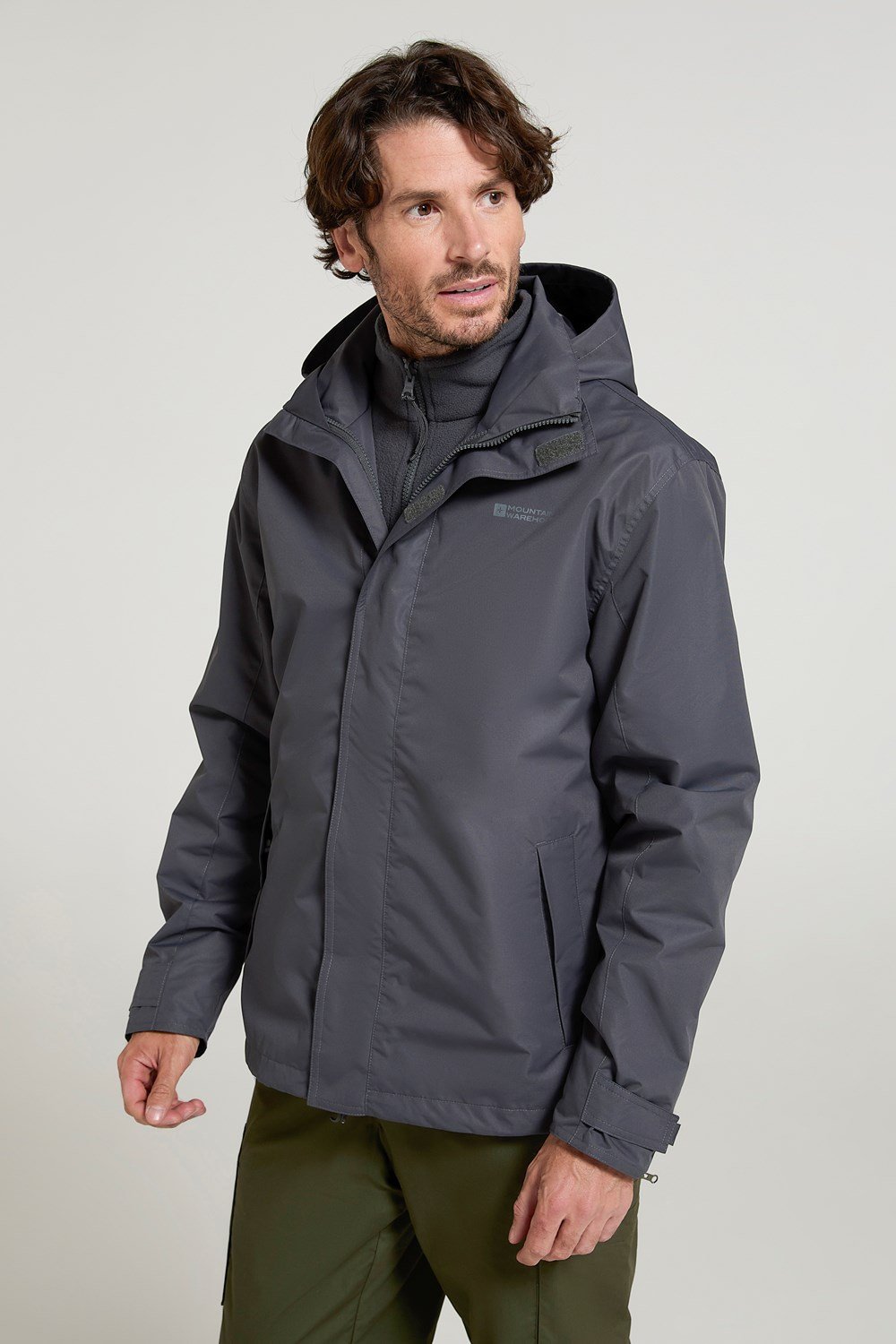 Mountain Warehouse Fell Men's 3 in 1 Water Resistant Jacket with Adjustable Hood - Picture 67 of 94