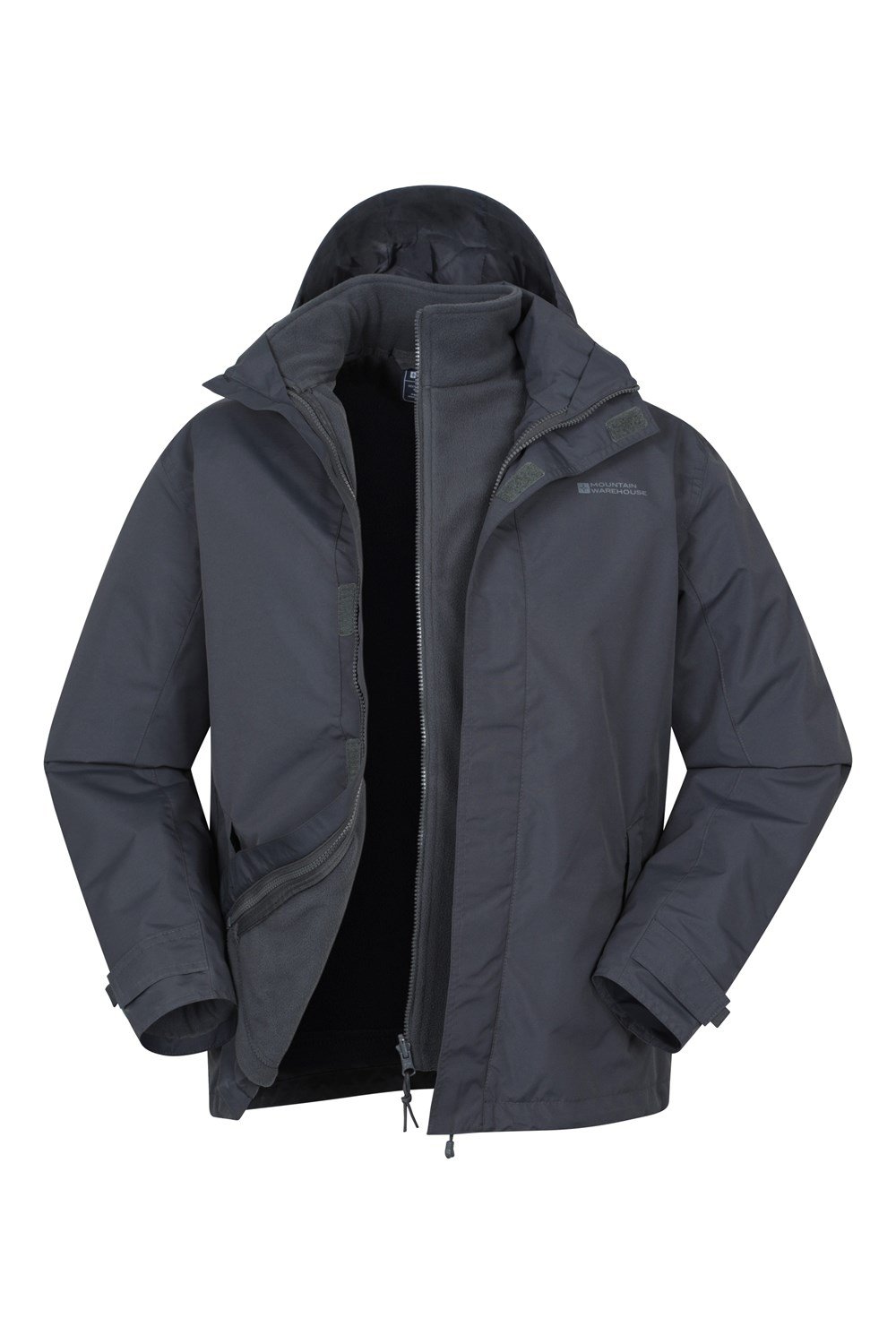 Mountain Warehouse Fell Men's 3 in 1 Water Resistant Jacket with Adjustable Hood - Picture 72 of 94